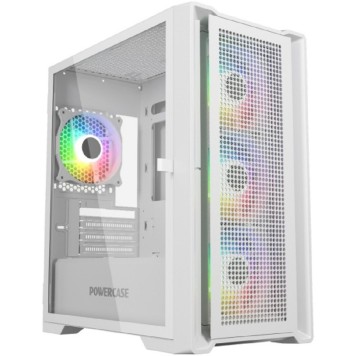 Корпус Powercase Alisio Micro X4W V2, Tempered Glass, 4х 120mm ARGB fans, ARGB HUB, белый, mATX  (CAMCXW-A4)-2