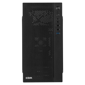 Корпус CBR Корпус mATX Minitower MX12, c БП 550W PSU-ATX550-12MD (550W/120mm), 1*USB 3.0, 2*USB 2.0, HD Audio+Mic, Black PCC-MATX-MX12-550W-2