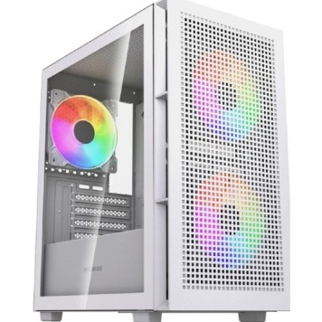 Корпус Powercase Корпус Mistral SM05 ARGB, Tempered Glass, 3x120mm ARGB PWM fans, белый, mATX  (CMMSM05W-A3)