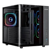 Корпус CBR Корпус ATX Cube X860BK, без БП, 1*USB Type-C, 1*USB 3.0, 1*USB 2.0, HD Audio+Mic, 3*fans, Black PCC-ATX-X860BK-WPSU