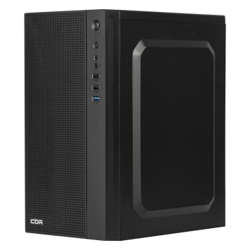 Корпус CBR Корпус mATX Minitower MX12, c БП 500W PSU-ATX500-08EC (500W/80mm), 1*USB 3.0, 2*USB 2.0, HD Audio+Mic, Black PCC-MATX-MX12-500W2-1