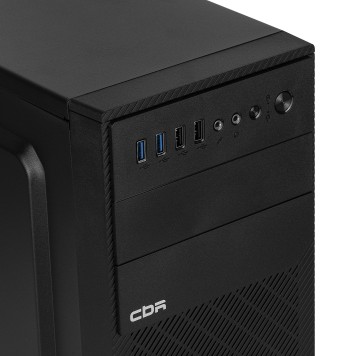 Корпус CBR Корпус mATX Minitower RD880, без БП, 2*USB 3.0, 2*USB 2.0, HD Audio+Mic, Black PCC-MATX-RD880-WPSU-2