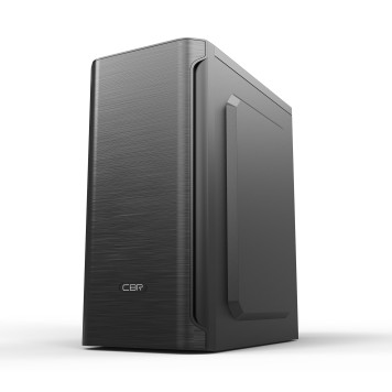 Корпус CBR Корпус mATX Minitower MX10, c БП 450W PSU-ATX450-08EC (450W/80mm), 2*USB 2.0, HD Audio+Mic, Black PCC-MATX-MX10-450W2-1
