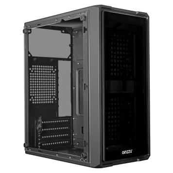 корпус Ginzzu B175  2*USB 2.0,AU передняя и боковая панель стекло