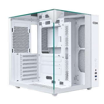 Корпус CBR Корпус ATX Cube X800WT, без БП, 1*USB Type-C, 1*USB 3.0, 1*USB 2.0, HD Audio+Mic, White PCC-ATX-X800WT-WPSU-1