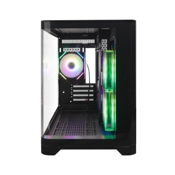 Корпус 1STPLAYER UVIEW UV5 ARGB Black / mATX / 3x120mm ARGB fans / UV5-BK-2FC7R-1FC7-1