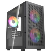 Корпус Powercase Корпус Mistral SM05 ARGB, Tempered Glass, 3x120mm ARGB PWM fans, чёрный, mATX  (CMMSM05B-A3)