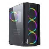 Корпус Powercase CMIXB-L4 Корпус Mistral X4 Mesh LED, Tempered Glass, 4x 120mm fan, чёрный, ATX  (CMIXB-L4)