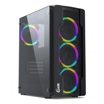 Корпус Powercase CMIXB-L4 Корпус Mistral X4 Mesh LED, Tempered Glass, 4x 120mm fan, чёрный, ATX  (CMIXB-L4)