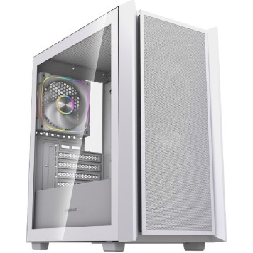 Корпус Powercase Корпус Mistral SM03 ARGB, Tempered Glass, 3x120mm ARGB PWM fans, белый, mATX  (CMMSM03W-A3)