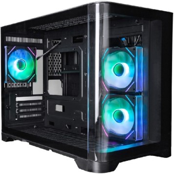 Корпус 1STPLAYER UVIEW UV6 ARGB Black / mATX / 3x120mm ARGB fans / UV6-BK-2FC7R-1FC7