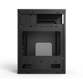 Корпус CBR Корпус mATX Minitower MX08, c БП 550W PSU-ATX550-12MD (550W/120mm), 2*USB 2.0, HD Audio+Mic, Black PCC-MATX-MX08-550W-2