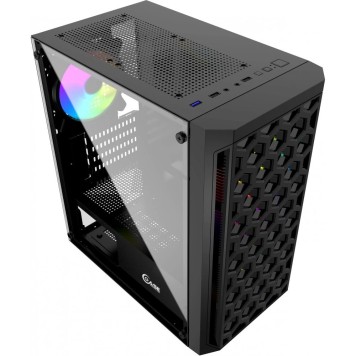 Корпус Powercase CMIMTB-L3 Корпус Mistral Micro T3B, Tempered Glass, Mesh, 2x 140mm + 1х 120mm 5-color fan, чёрный, mATX  (CMIMTB-L3)-2