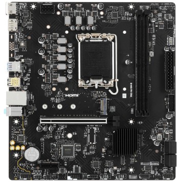 Материнская плата MSI PRO H610M-B  Intel H610, LGA1700, 1xPCIex16 4xSATA 1xM.2 HDMI VGA / mATX