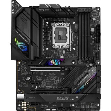 Материнская плата ASUS ROG STRIX B760-F GAMING WIFI (Socket 1700, ATX, 4xDDR5(192GB), DP/HDMI 2.1, 1xPCIe 5.0x16/1xPCIe 3.0x16/2xPCIe 3.0, 1xLAN (2.5GbE), Wi-Fi, BT, 4xSATA 6Gb/s, 3xM.2, 1xType-C, 7xUSB 3.2)-1