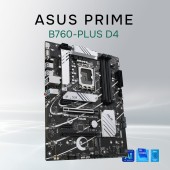 Материнская плата ASUS PRIME B760-PLUS D4 (Socket 1700, ATX, 4xDDR4(128GB),VGA/DP/HDMI, 1xPCIe 5.0x16/1xPCIe 4.0x16/2xPCIe 3.0, 1xLAN (2.5GbE), 4xSATA 6Gb/s, 3xM.2, 1xM.2 E key, 1xType-C, 3xUSB 3.2, 2xUSB 2.0)