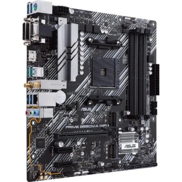 Материнская плата ASUS Prime B550M-A WiFi II B550 Socket AM4 4xDDR4, 4xSATA3, RAID, 2xM.2, 1xPCI-E16x, 6xUSB3.2, D-Sub, DVI-D, HDMI, WiFi, Glan, mATX-1