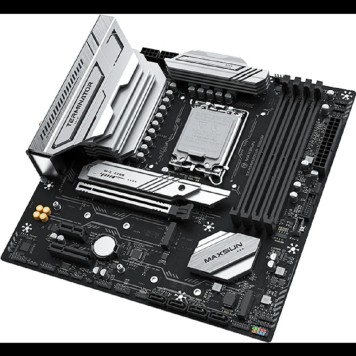 Материнская плата MAXSUN MS-Terminator B860M WIFI (Socket 1851, mATX, 4*DDR5(128Gb), DP/HDMI, 4*SATA3, 3*M.2, 1*PCIEx16/1*PCIEx4/1*PCIEx1, 1*Type-C,  4*USB2.0, 2*USB 3.2, LAN 1*2.5G, BT,  Wi-Fi6,  RTL)-1