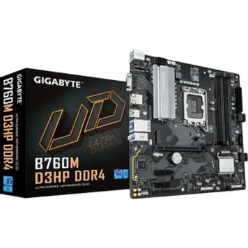 Материнская плата Gigabyte B760M D3HP DDR4 Soc-1700, Intel B760, 4xDDR4  mATX, Ret-2