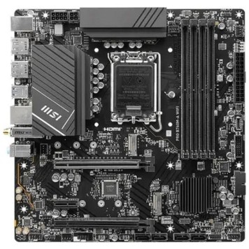 Материнская плата MSI PRO B760M-A WIFI Soc-1700, Intel B760, 4xDDR5, mATX AC`97 8ch(7.1) 2.5Gg+HDMI+DP-1