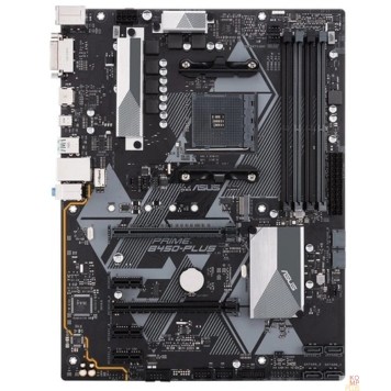 Материнская плата ASUS PRIME B450-PLUS (Socket AM4, ATX, 4xDDR4(128GB), DVI-D/HDMI 2.0, 1xPCIe 3.0x16/1xPCIe 2.0x16/3xPCIe 2.0, 1xLAN, 6xSATA 6Gb/s, 1xM.2, 1xType-C, 4xUSB 3.1, 2xUSB 2.0, 1xPS/2)