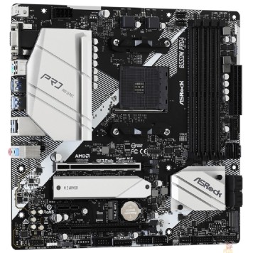 Материнская плата Asrock B550M PRO4 RTL {Soc-AM4 AMD B550 4xDDR4 mATX AC`97 8ch(7.1) GbLAN RAID+VGA+HDMI+DP}-2