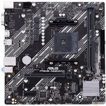 Материнская плата ASUS PRIME A520M-K (Socket AM4, mATX, 2xDDR4(64GB),  VGA/HDMI 2.1, 1xPCIe 3.0x16/2xPCIe 3.0, 1xLAN, 4xSATA 6Gb/s, 1xM.2, 4xUSB 3.2, 2xUSB 2.0, 1xPS/2)