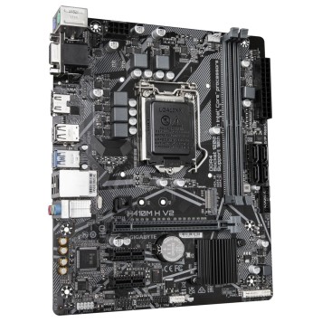 Материнская плата Gigabyte H410M H (2.0) LGA1200,Q470E,2xDDR4,1*PCI-Ex16, 2*PCI-Ex1, M.2, TypeC, 3*USB3.2Gen1, 6*USB2.0, 4*SATA3.0, 1G, VGA, HDMI mATX RTL-2