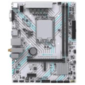 Материнская плата MAXSUN MS-B760M GAMING WIFI ICE (Socket 1700, mATX, 2*DDR4(64Gb), VGA/HDMI, 3*SATA3, 1*M.2, 1*PCIEx16/1*PCIEx1, 2*USB2.0, 4*USB 3.2, LAN 1*1G, Bluetooth,  Wi-Fi 802.11ac, ARGB, white, RTL)
