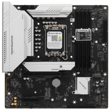 Материнская плата MAXSUN MS-Terminator B760M D4 V2 (Socket 1700, mATX, 4*DDR4(128Gb), DP/HDMI, 4*SATA3, 3*M.2, 1xPCI-E x16 /1xPCI-E x4, 2*USB 2.0, 2*USB 3.2 GEN1, LAN 1*2.5G, RTL)