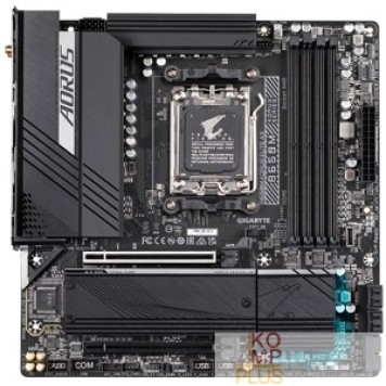 Материнская плата Gigabyte B650M AORUS ELITE AX {Socket AM5, AMD B650, 4xDDR5-5200, HDMI+DP, 2xPCI-Ex16, 4xSATA3(RAID 0/1/10), 2xM.2, 8 Ch Audio, 2.5GLan, WiFi, (4+4)xUSB2.0, (7+2)xUSB3.2, (1+1)xUSB3.2 Type-C™, mATX}