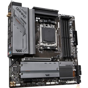 Материнская плата Gigabyte B650M GAMING X AX {Socket AM5, AMD B650, 4xDDR5-5200, HDMI+DP+DP, 1xPCI-Ex16, 1xPCI-Ex1, 4xSATA3(RAID 0/1/10), 2xM.2, 8 Ch Audio, 2.5GLan, WiFi, (4+4)xUSB2.0, (3+2)xUSB3.2, (1+1)xUSB3.2 Type}-1