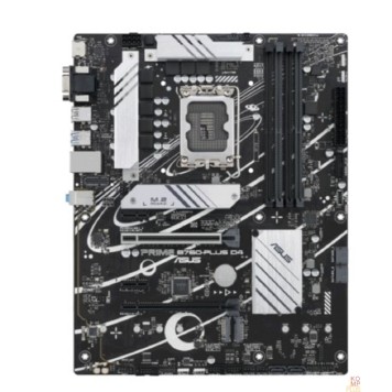 Материнская плата ASUS PRIME B760-PLUS D4 (Socket 1700, ATX, 4xDDR4(128GB),VGA/DP/HDMI, 1xPCIe 5.0x16/1xPCIe 4.0x16/2xPCIe 3.0, 1xLAN (2.5GbE), 4xSATA 6Gb/s, 3xM.2, 1xM.2 E key, 1xType-C, 3xUSB 3.2, 2xUSB 2.0)