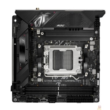 Материнская плата ASUS ROG STRIX B650E-I GAMING WIFI (Socket AM5, mini ITX, 2xDDR5(64GB), HDMI 2.1, 1xPCIe 5.0x16, 1xLAN (2.5GbE), Wi-Fi 6E, BT, 2xSATA 6Gb/s, 2xM.2, 2xType-C, 4xUSB 3.2, 2xUSB 2.0)