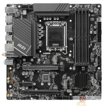Материнская плата MSI PRO B760M-A WIFI {Soc-1700, Intel B760, 4xDDR5, mATX AC`97 8ch(7.1) 2.5Gg+HDMI+DP}