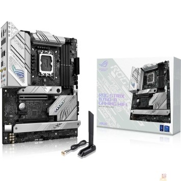 Материнская плата ASUS ROG STRIX B760-A GAMING WIFI (Socket 1700, ATX, 4xDDR5(192GB), DP/HDMI, 1xPCIe 5.0x16/1xPCIe 3.0x16/2xPCIe 3.0, 1xLAN (2.5GbE),  Wi-Fi 6E, BT, 4xSATA 6Gb/s, 3xM.2, 2xType-C, 3xUSB 3.2, 4xUSB)