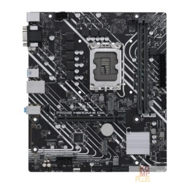 Материнская плата ASUS PRIME H610M-E D4-CSM (Socket 1700, mATX, 2xDDR4(64GB),  VGA/HDMI/DP, 1xPCIe 4.0x16/1xPCIe 3.0, 1xLAN, 4xSATA 6Gb/s, 2xM.2, 2xUSB 3.2, 2xUSB 2.0, 2xPS/2)
