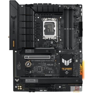 Материнская плата ASUS TUF GAMING B760-PLUS WIFI (Socket 1700, ATX, 4xDDR5(192GB), DP/HDMI, 1xPCIe 5.0x16/1xPCIe 3.0x16/2xPCIe 3.0, 1xLAN (2.5GbE), Wi-Fi, BT, 4xSATA 6Gb/s, 3xM.2, 1xType-C, 4xUSB 3.2, 1xUSB 2.0)-1