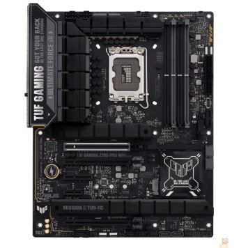 Материнская плата ASUS TUF GAMING Z790-PRO WIFI (Socket 1700, ATX, 4xDDR5(192GB), DP/HDMI, 1xPCIe 5.0x16/1xPCIe 4.0x16/1xPCIe 4.0x4/1xPCIe 3.0x16/1xPCIe 3.0, 2.5GbExLAN, Wi-Fi, 4xSATA 6Gb/s, 4xM.2, 2xType-C, 6xUSB 3.2)