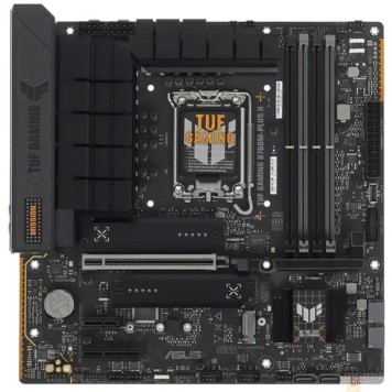 Материнская плата ASUS TUF GAMING B760M-PLUS II (Socket 1700, mATX, 4xDDR5(192GB), HDMI 2.1/DP, 1xPCIe 5.0x16/1xPCIe 4.0x4, 1xPCIe 3.0, 1xLAN (2.5GbE), 4xSATA 6Gb/s, 3xM.2, 1xType-C, 3xUSB 3.2, 4xUSB) 