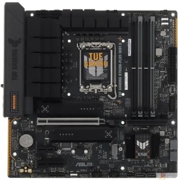Материнская плата ASUS TUF GAMING B760M-PLUS WIFI II (Socket 1700, mATX, 4xDDR5(192GB),DP/HDMI, 1xPCIe 5.0x16/1xPCIe 4.0x4/1xPCIe 3.0, 1xLAN (2.5GbE), Wi-Fi, BT,4xSATA 6Gb/s, 3xM.2, 1xType-C, 3xUSB 3.2, 4xUSB 2.0)