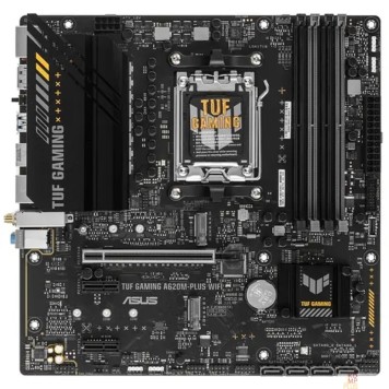 Материнская плата ASUS TUF GAMING A620M-PLUS WIFI (Socket AM5, mATX, 4xDDR5(128GB), 2xDP/HDMI 2.1, 1xPCIe 4.0x16/2xPCIe 3.0, 1xLAN (2.5GbE), Wi-Fi, BT, 4xSATA 6Gb/s, 2xM.2, 2xUSB 3.2, 4xUSB 2.0, 1xPS/2)
