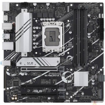 Материнская плата ASUS PRIME B760M-A D4-CSM (Socket 1700, mATX, 4xDDR4(128GB), 2xHDMI 2.1/DP/3xPCIe 4.0x16, 1xLAN (2.5GbE), 4xSATA 6Gb/s, 2xM.2, 2xUSB 3.2, 4xUSB 2.0, 1xPS/2, mATX)