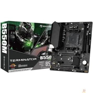 Материнская плата MAXSUN MS-Terminator B550M (Socket AM4, mATX, 2*DDR4, VGA+HDMI, 4*SATA3, 1*M.2, 1*PCIEx16/1*PCIEx4/1*PCIEx1, 4*USB 2.0, 2*USB 3.2 Gen1, LAN 1*1G, RTL)