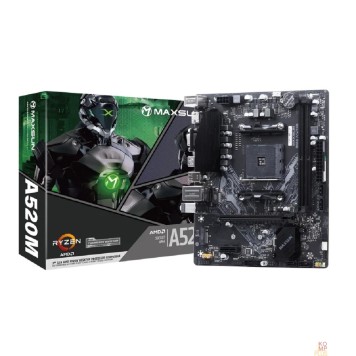 Материнская плата MAXSUN MS-Challenger A520M (Socket AM4, mATX, 2*DDR4, VGA/HDMI, 4*SATA3, 1*M.2, 1*PCIEx16/1*PCIEx1, 4*USB2.0, 2*USB 3.2 Gen1 , LAN 1*1G, RTL)