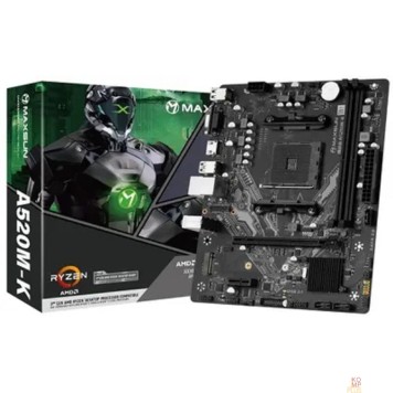 Материнская плата MAXSUN MS-Challenger A520M-K (Socket AM4, mATX, 2*DDR4, VGA+HDMI,  3*SATA3, 1*M.2, 1*PCIEx16/1*PCIEx1, 4*USB2.0, 2*USB 3.2 Gen1, LAN 1*1G, RTL)