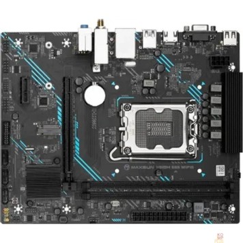 Материнская плата MAXSUN MS-H610M 666 WIFI6 ARGB (Socket 1700, mATX, 2*DDR4, VGA/HDMI, 4*SATA3, 1*M.2, 1*PCIEx16/1*PCIEx1, 2*USB2.0, 2*USB 3.2 Gen1, LAN 1*1G, Bluetooth,  Wi-Fi 802.11ax, RTL)-2