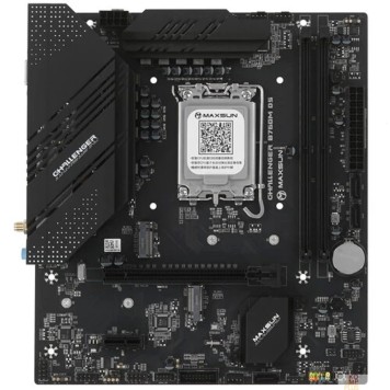 Материнская плата MAXSUN MS-Challenger B760M D5 WIFI (Socket 1700, mATX, 2*DDR5, VGA+ HDMI, 3*SATA3, 2*M.2, 1*PCIEx16/1*PCIEx1, 2*USB2.0, 4*USB 3.2, LAN 1*1G, Bluetooth,  Wi-Fi 802.11ax,  RTL)-1