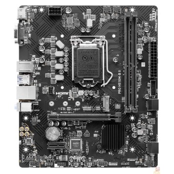 Материнская плата MSI PRO H510M-B II { S1200, Intel®H470, 2xDDR4-2933 HDMI+VGA, 1xPCI-Ex16, 1xPCI-Ex1, 4xSATA3, 1xM.2, 8 Ch Audio, GLan, (4+4)xUSB2.0, (2+2)xUSB3.2, 1xPS/2