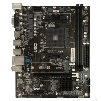 Материнская плата CBR A320 { Chipset A320, Socket AM4, 2*DDR4, mATX, VGA+HDMI, 1*PCIEx16,1*PCIEx1, 1*M.2(NVME), 4*SATA3, 2*USB2.0 + 4*USB3.0, LAN 1Gb}